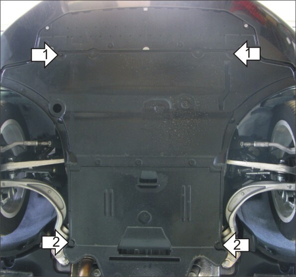 Защита алюминиевая Мотодор для картера двигателя, КПП на Audi A4 фото 2