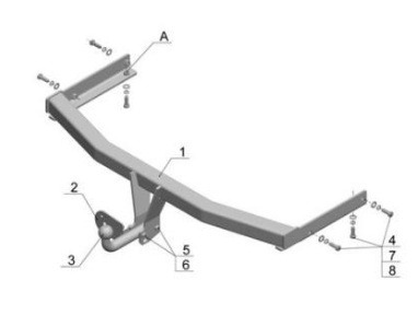 Фаркоп AvtoS для Great Wall Hover H5