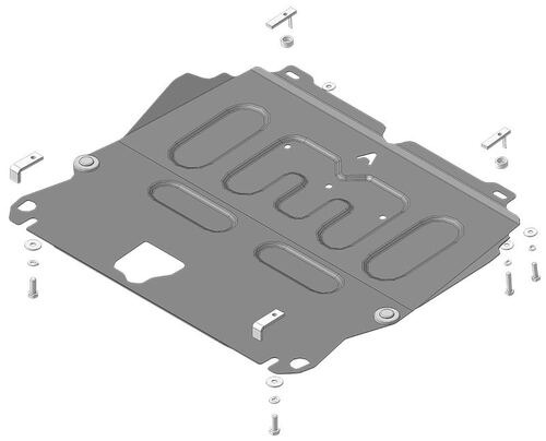 Защита АвтоСтандарт для картера двигателя, КПП на Nissan Qashqai (J11) и Nissan X-Trail (T31)/ (T32)