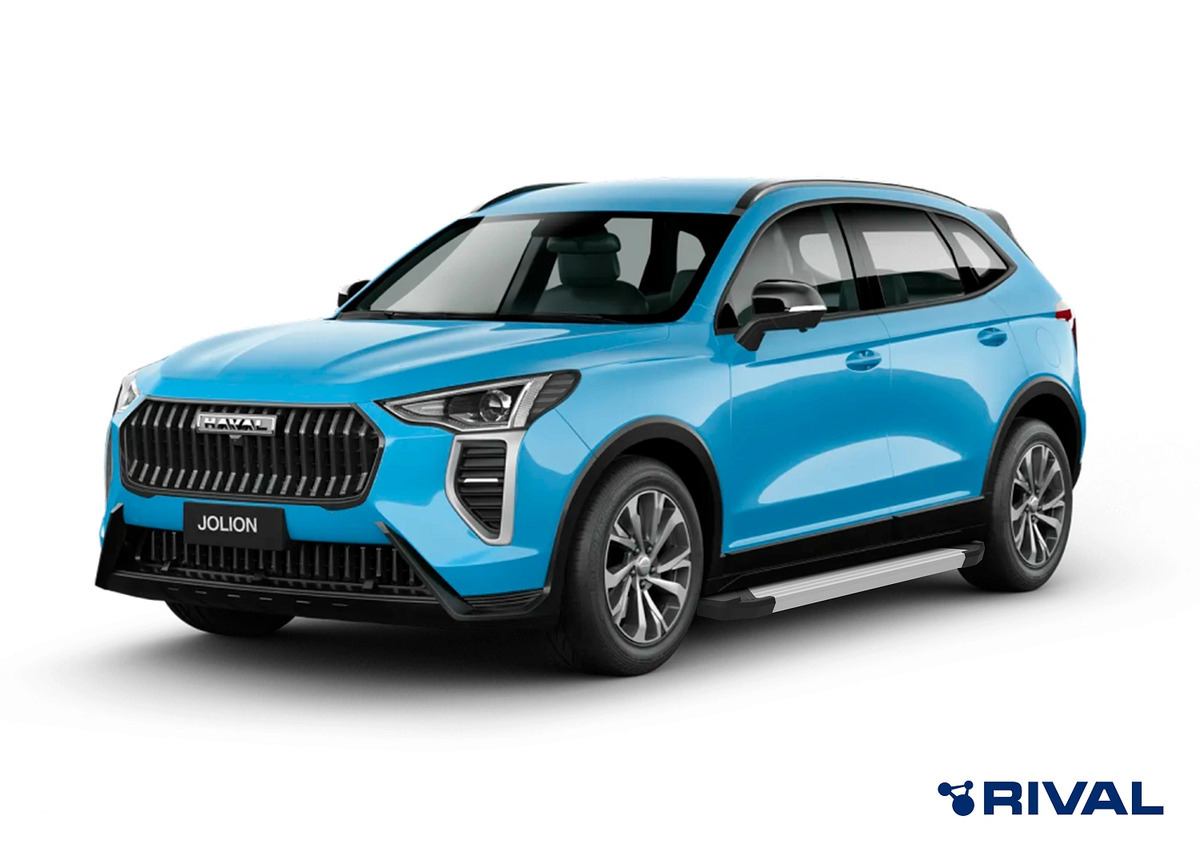Порог-площадка Rival Silver F180AL c комплектом крепежа для Haval Jollion (1 поколение) и Haval H3 (1 поколение) фото 2