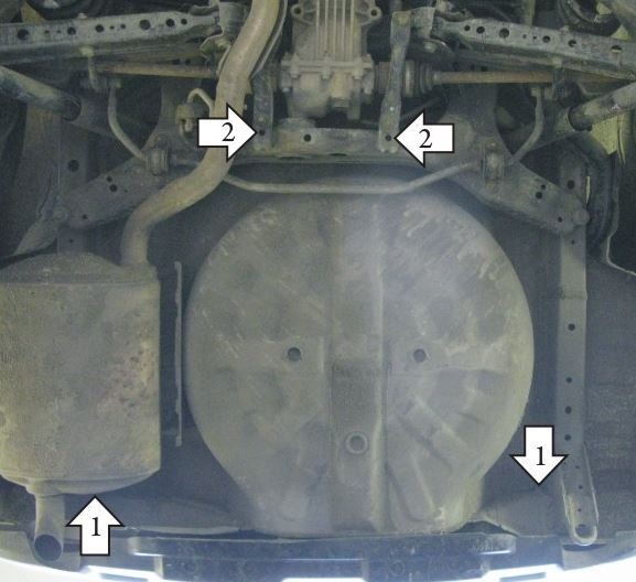 Защита стальная Мотодор для Задний Бампер на Nissan X-Trail фото 3