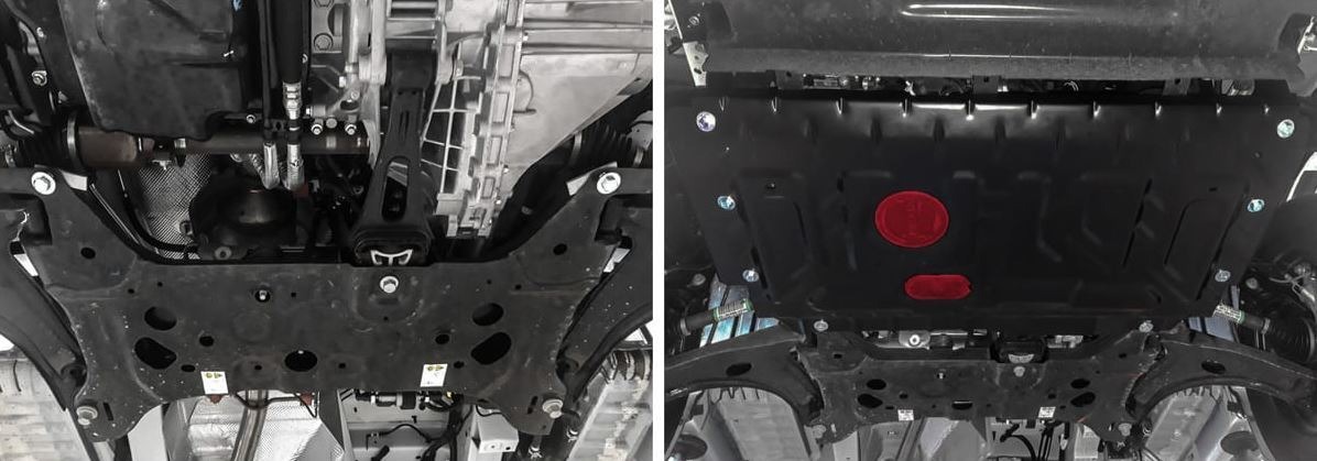 Защита стальная АвтоБроня для картера и КПП на Ford Tourneo Custom (M1 LRF) и Transit (TTF) фото 2