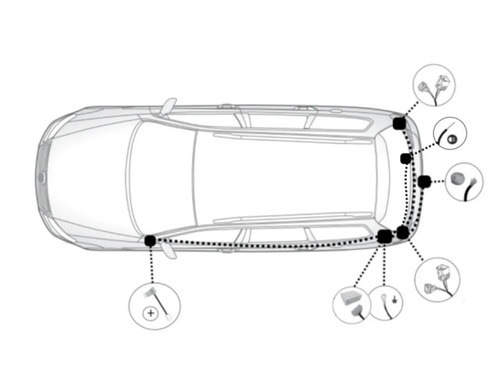 Штатная электрика фаркопа TowRus для Geely Tugella (FY11) и  Knewstar 001 (HPBA4)​ -7pin