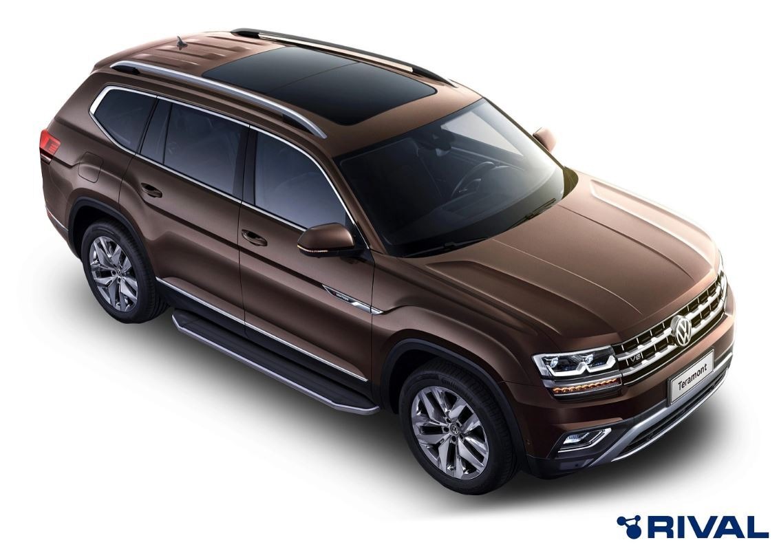 Порог-площадка Rival Premium A193ALP c комплектом крепежа для Volkswagen Teramont (CA1)