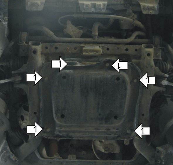 Защита стальная Мотодор для картера двигателя на BMW 3-serie Е90 фото 3