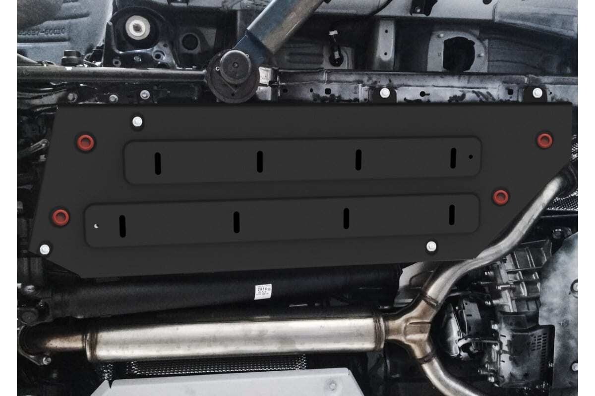 Защита стальная АвтоБроня для топливного бака на Toyota Land Cruiser (J300) фото 3
