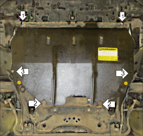 Защита стальная Мотодор для картера двигателя, КПП на Peugeot 308/3008 и Citroen C4/C4 Picasso фото 4