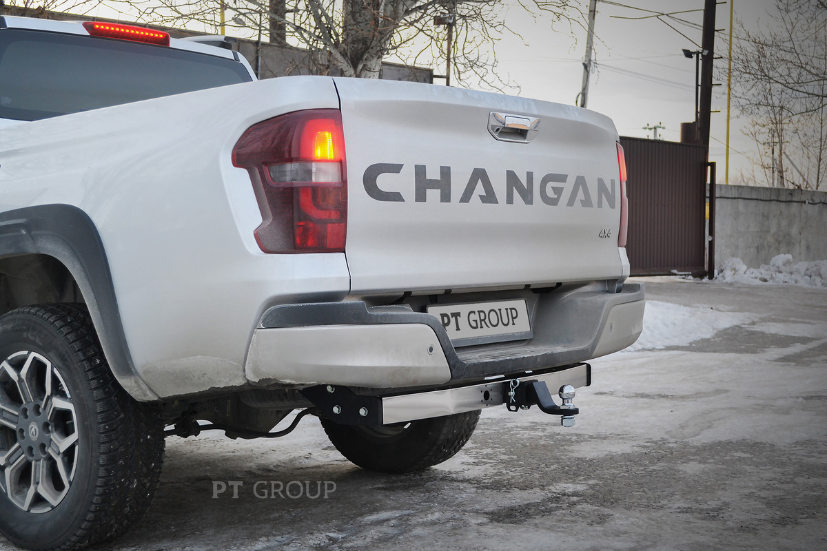 Фаркоп с нержавеющей накладкой PT Group для Changan Hunter Plus фото 2