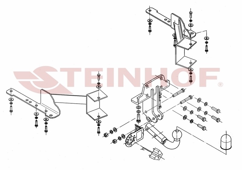 Фаркоп Steinhof для Toyota Land Cruiser Prado (J150) и Lexus GX460