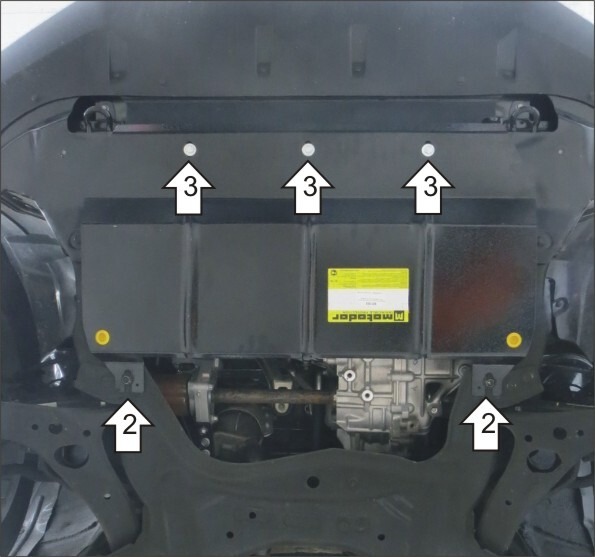Защита стальная Мотодор для картера двигателя, КПП на Haval H2 фото 4
