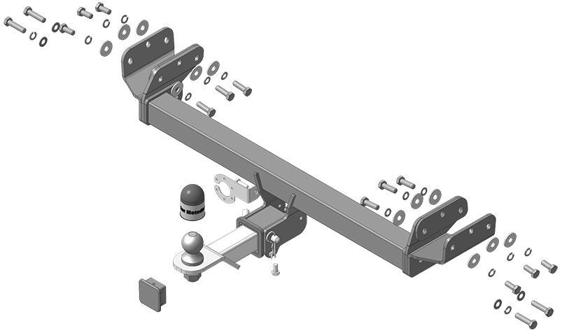 Фаркоп Motodor с оцинкованным шаром для Omoda C5 (1 поколение)