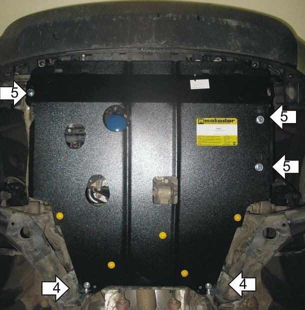 Защита стальная Мотодор для картера двигателя, КПП на KIA Soul фото 2