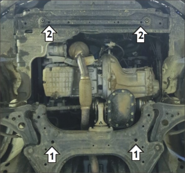 Защита стальная Мотодор для картера двигателя, КПП на Ravon Nexia R3 фото 3