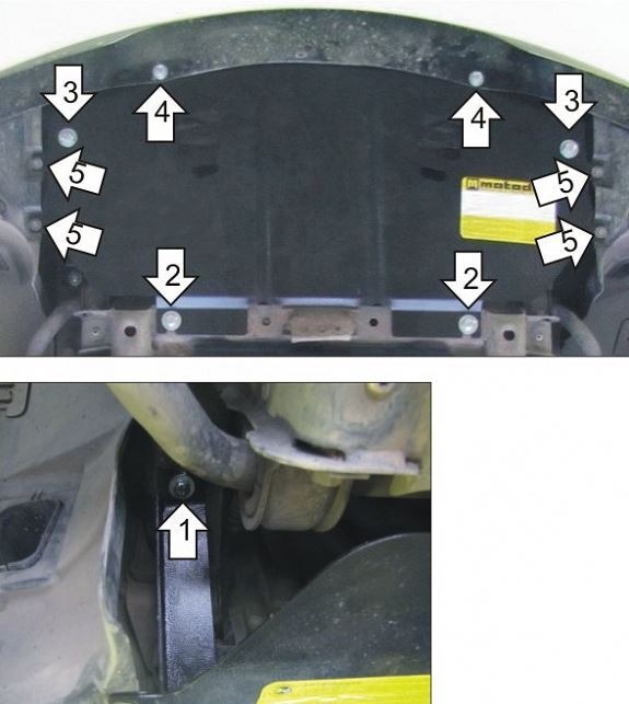 Защита стальная Мотодор для радиатора на BMW 3-serie фото 3