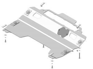 Защита алюминиевая Мотодор для картера двигателя, КПП на Mazda CX-9