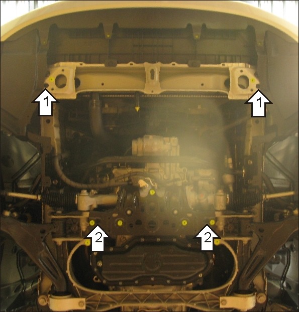 Защита алюминиевая Мотодор для картера двигателя на Lexus GS 350 фото 3