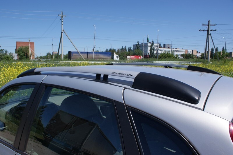 Рейлинги на крышу АПС серые для Lada Granta/Kalina и Datsun mi-DO Хэтчбек фото 2