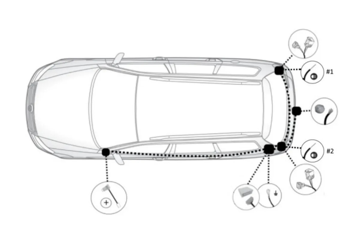 Штатная электрика фаркопа TowRus для Ford Explorer (U502)​ -7pin
