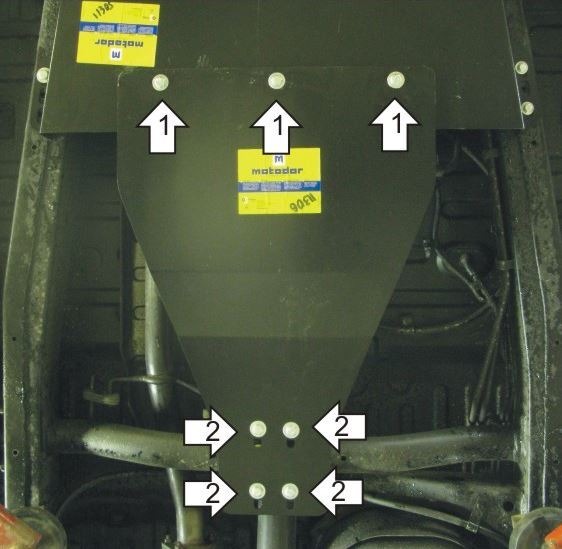 Защита стальная Мотодор для РК на Mitsubishi L 200 фото 2