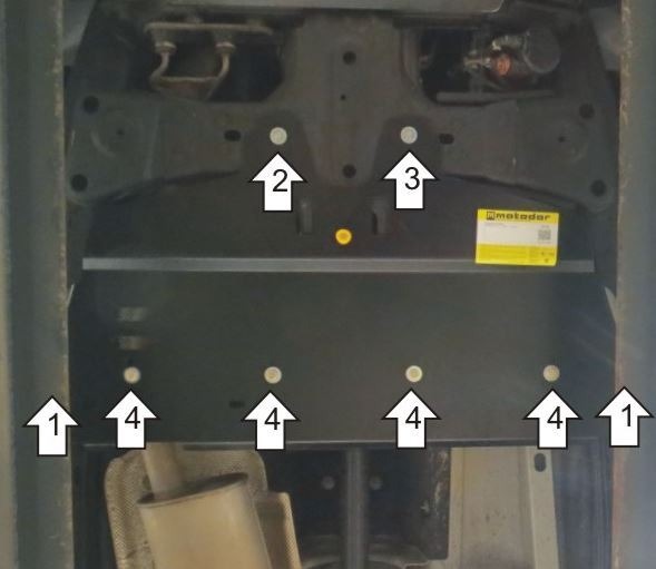 Защита стальная Мотодор для РК на Volkswagen Amarok фото 2