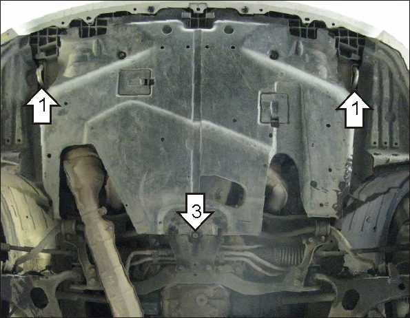 Защита алюминиевая Мотодор для картера двигателя на Subaru Impreza фото 2