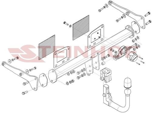 Быстросъемный фаркоп Steinhof для Audi A4 (B9)