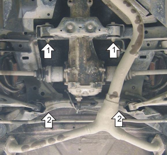 Защита стальная Мотодор для заднего дифференциала на Subaru XV/Forester/Impreza фото 3