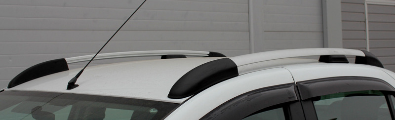 Рейлинги на крышу АПС серые для Renault Logan (L8) фото 6
