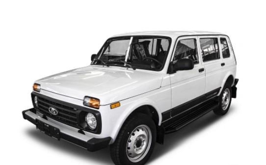 Порог-площадка Rival Premium-Black A180ALB c комплектом крепежа для Lada 4x4/ 4x4 Urban (2131) фото 3