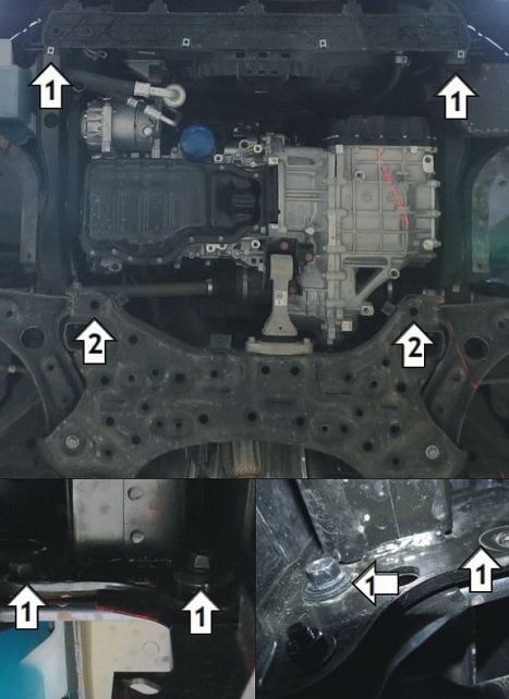 Защита АвтоСтандарт для картера двигателя, КПП для Hyundai Elantra (AD)​ и KIA Cerato (BD) фото 3