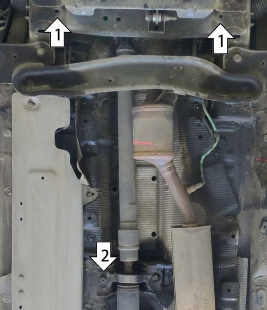Защита стальная Мотодор для датчика на Renault Kaptur/Arkana/Duster и Nissan Terrano фото 3