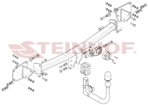 Быстросъемный фаркоп Steinhof на Mercedes EQS (V297)