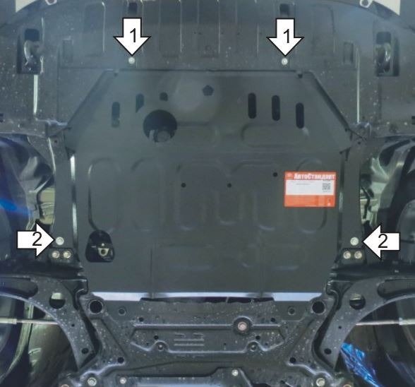 Защита АвтоСтандарт для картера двигателя, КПП для Mitsubishi Outlander (GF0W)​/ (GN0W) фото 2