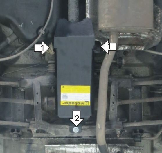 Защита стальная Мотодор для заднего дифференциала на Renault Kaptur/Arkana/Duster и Nissan Terrano фото 3