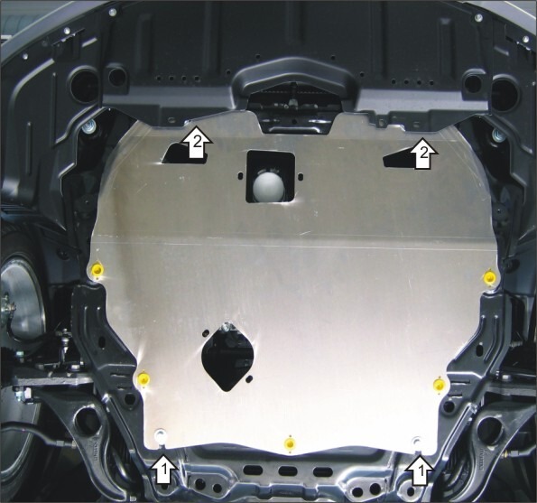Защита алюминиевая Мотодор для картера двигателя, КПП на Mazda 6 фото 3
