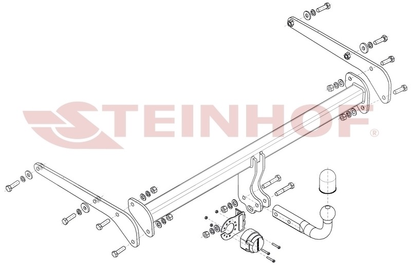 Фаркоп Steinhof на Toyota Corolla Cross (1 поколение)