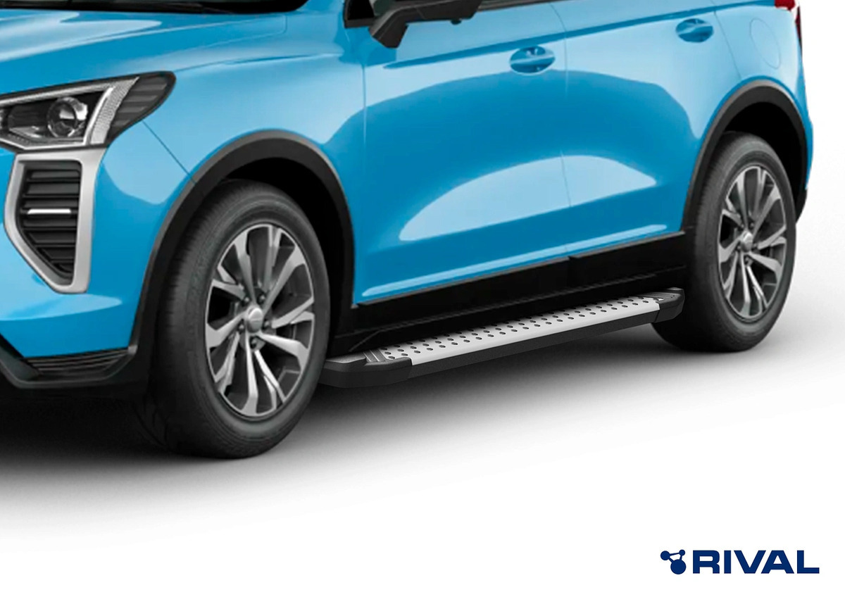 Порог-площадка Rival BMW-Style D180AL c комплектом крепежа для Haval Jollion (1 поколение) и Haval H3 (1 поколение) фото 2