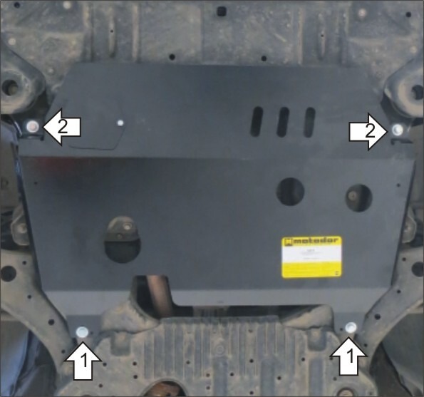 Защита алюминиевая Мотодор для картера двигателя, КПП на Toyota Highlander фото 4