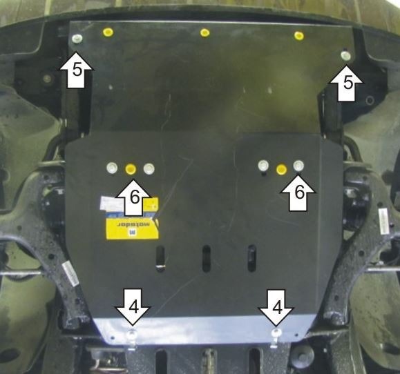 Защита стальная Мотодор для картера двигателя, радиатора на Volkswagen Amarok фото 2