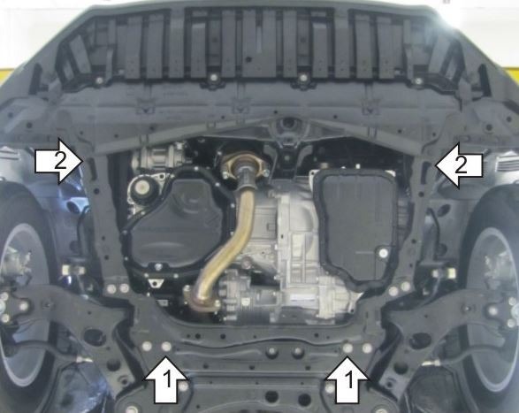 Защита АвтоСтандарт для картера двигателя, КПП для Toyota RAV4 (XA40) фото 3