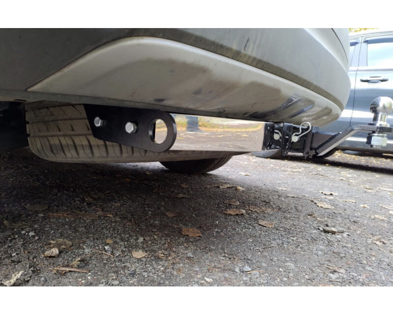 Фаркоп Бизон с хромированной накладкой и антистуком для Kia Sorento Prime (UM) и Hyundai Santa Fe (TM) фото 3