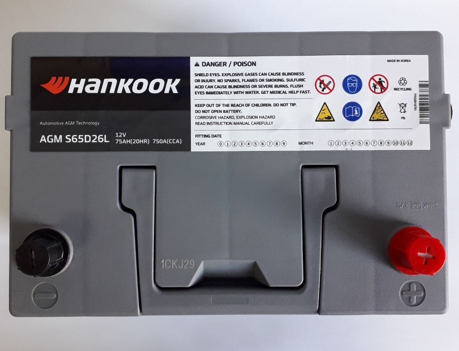 Аккумулятор Hankook 65D26L AGM фото 3