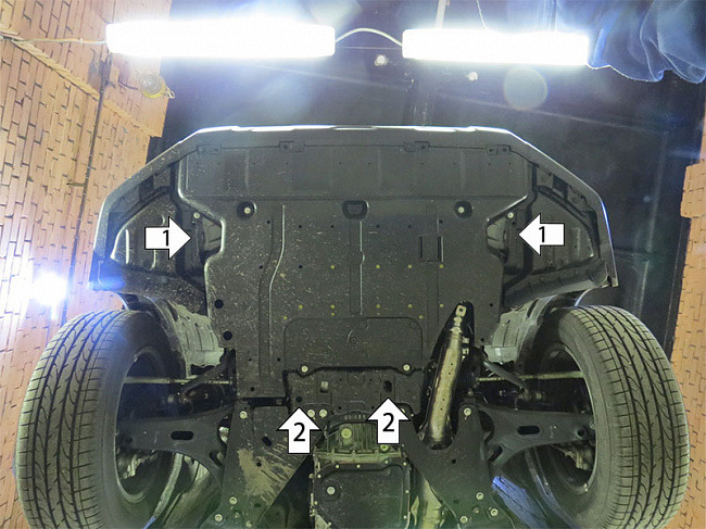 Защита алюминиевая Мотодор для картера двигателя для Subaru Forester фото 3