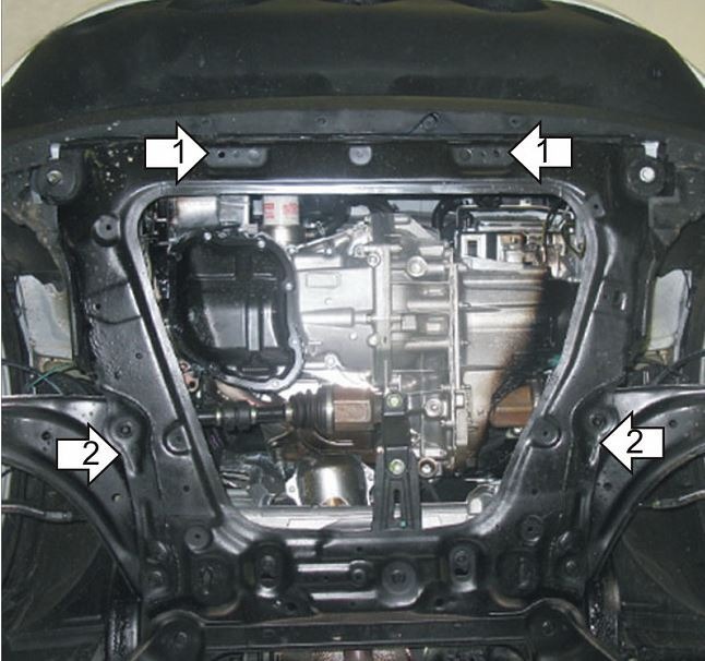 Защита АвтоСтандарт для картера двигателя, КПП для Nissan Juke (YF15) фото 3