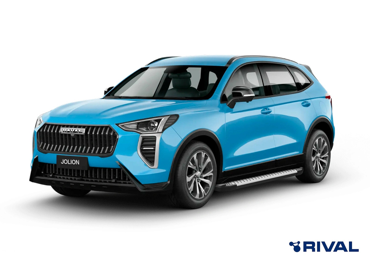 Порог-площадка Rival BMW-Style D180AL c комплектом крепежа для Haval Jollion (1 поколение) и Haval H3 (1 поколение)