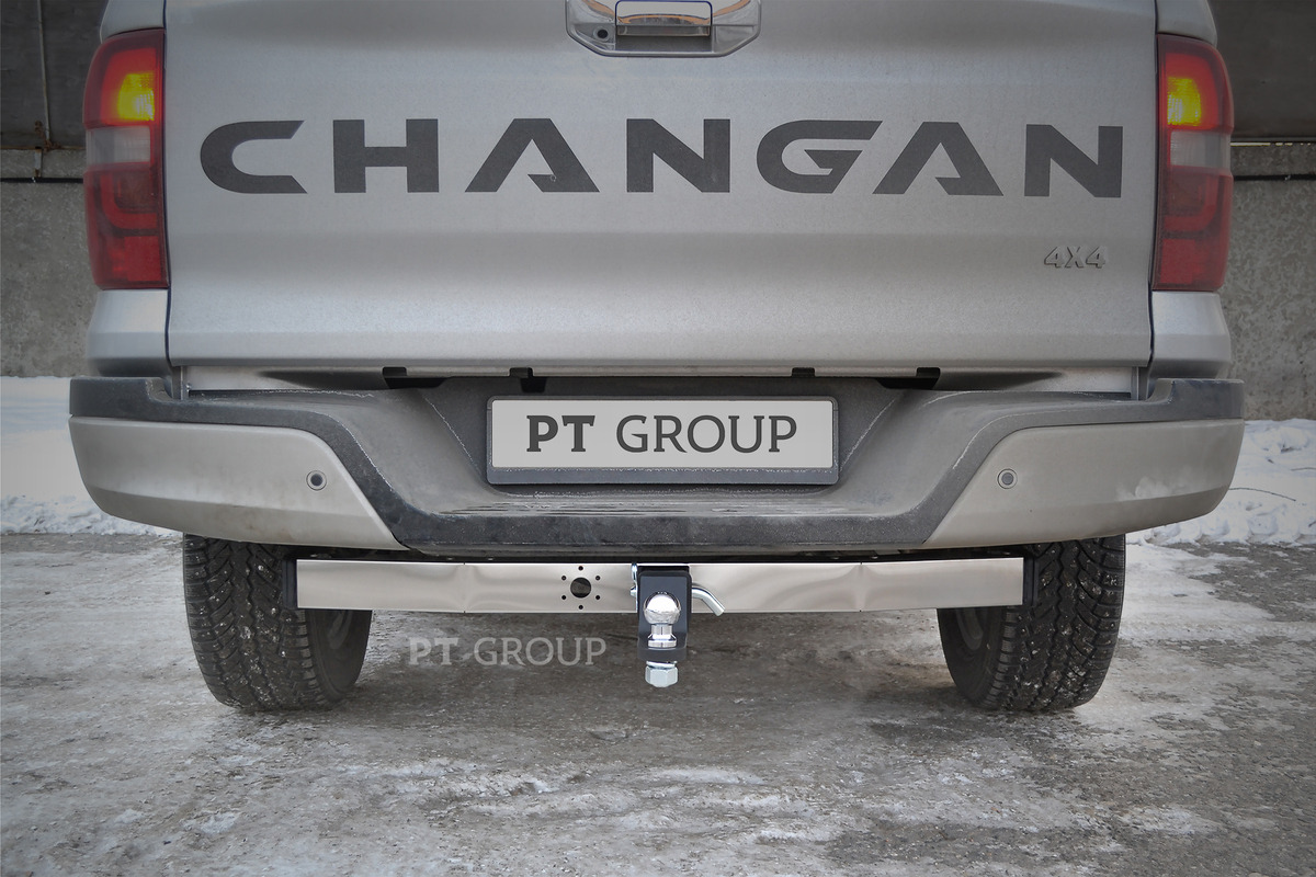Фаркоп с нержавеющей накладкой PT Group для Changan Hunter Plus фото 5