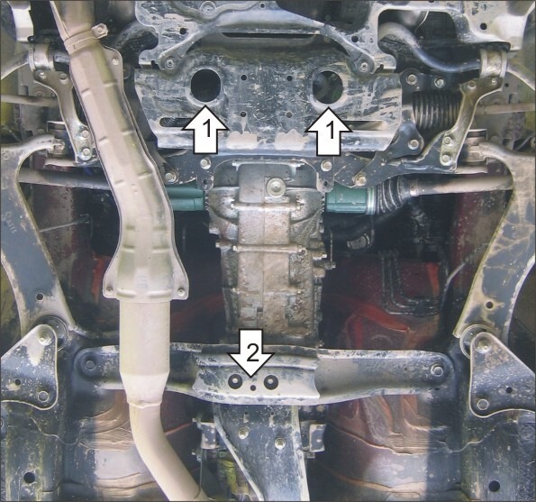 Защита алюминиевая Мотодор для КПП для Subaru Forester фото 2