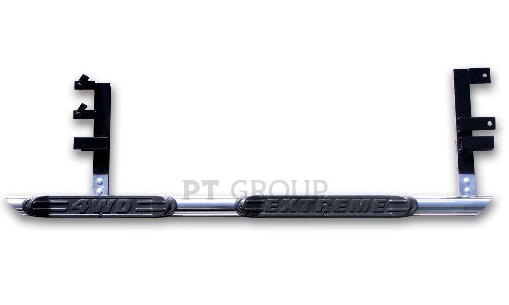 Защита порогов с накладками PT Group для Chevrolet Niva (2123) d63 mm фото 3