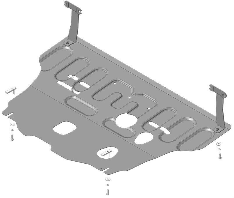 Защита стальная Мотодор для картера двигателя, КПП на KIA Cerato и Hyundai Elantra