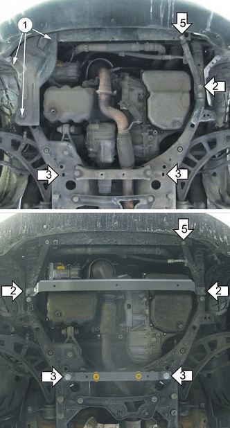 Защита стальная Мотодор для картера двигателя, КПП на Mini Countryman фото 2